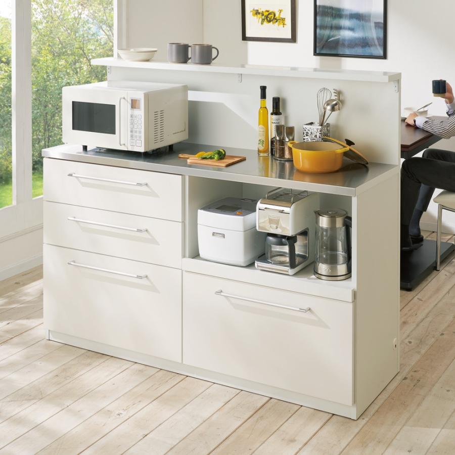 dinos（ディノス） 手元が隠せる間仕切りカウンター 幅90cm キッチン