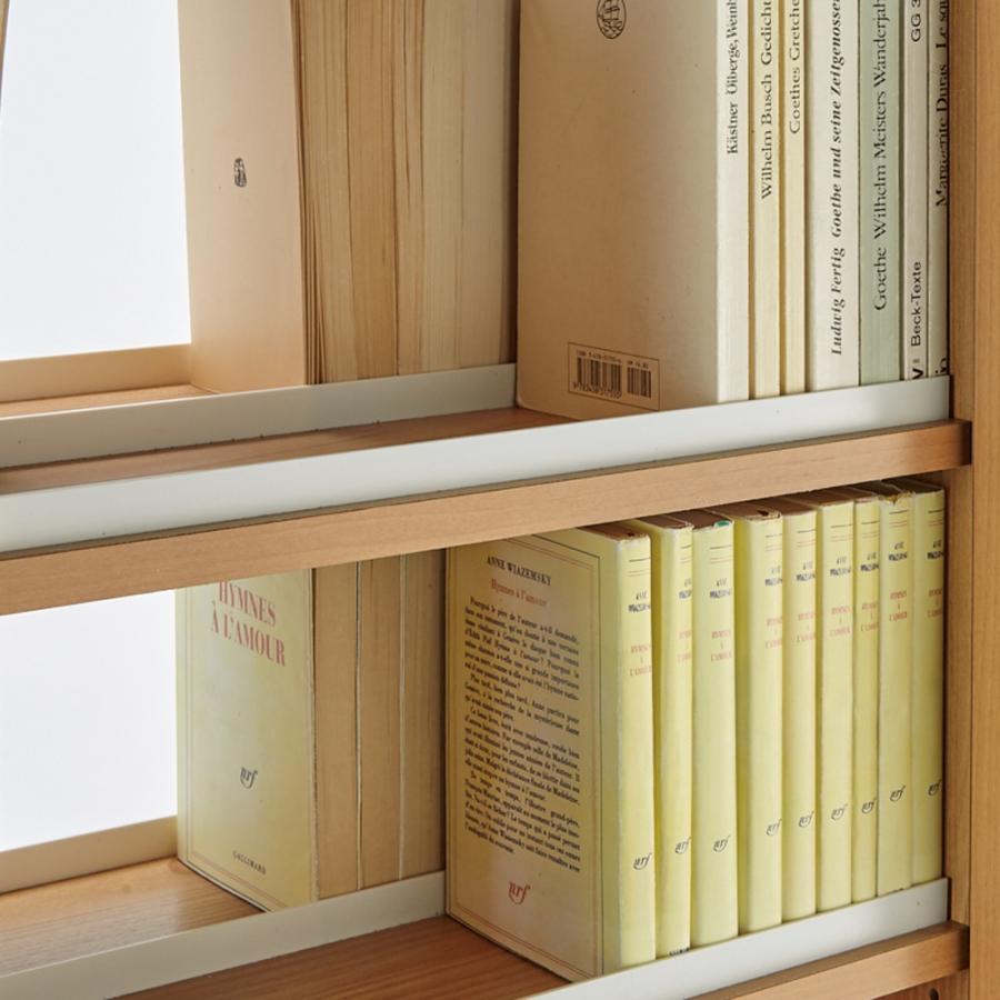 dinos（ディノス） 本格派 スライド収納書棚 書棚 3列・幅98cm（幅狭1