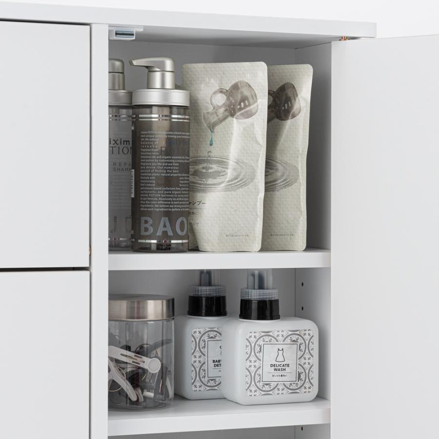 dinos（ディノス） 薄型奥行20cmサニタリー収納庫 フラップ＆扉タイプ