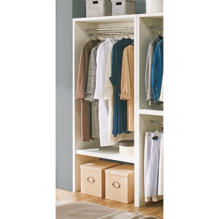 ダークブラウン クローゼット ウォークインクローゼット収納シリーズ 引き出し＆棚タイプ 幅45cm