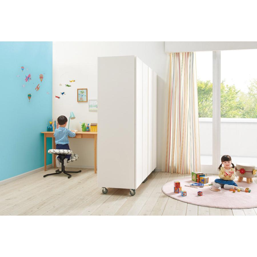 dinos（ディノス） 移動式間仕切りクローゼットワードローブ 板扉