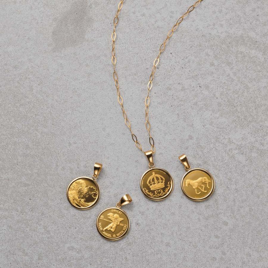 純金 1/25 オンス コインペンダントヘッド（K18枠） ジュエリー アクセサリー ペンダントトップ チャーム J78815