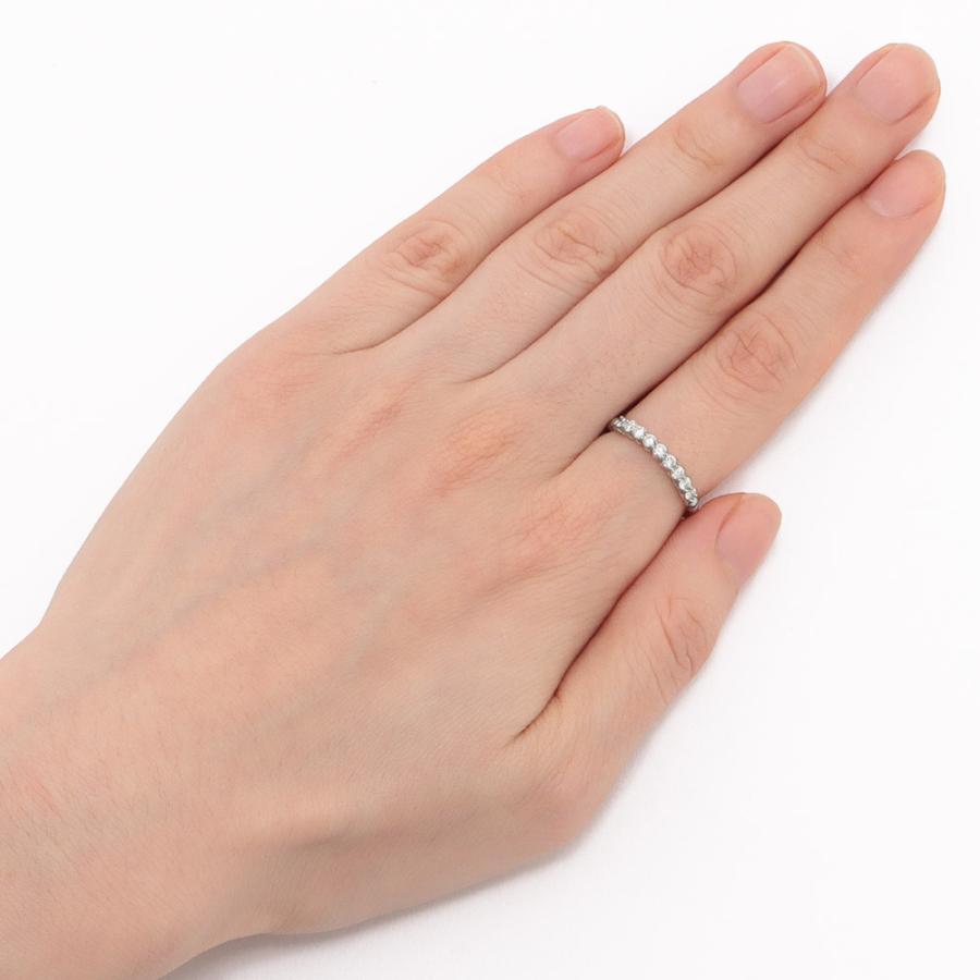Pt 0.3ctダイヤエタニティ ストレッチリング ジュエリー アクセサリー ダイヤモンド J07204 ディノスの画像