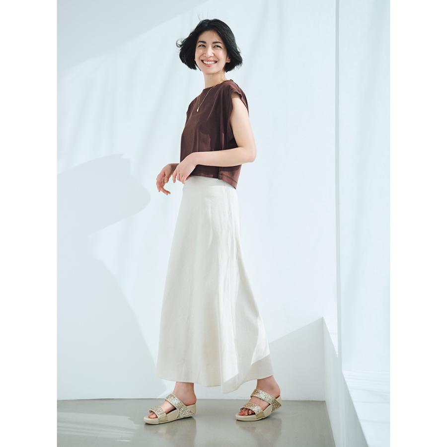 未使用級 fitflop レザー パンプス サンダル ミュール 24cm dinos（ディノス） FITFLOP/フィットフロップ グリッターサンダル
