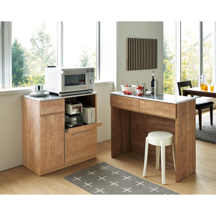 家具 収納 キッチン収納 食器棚 キッチンストッカー 食品ストッカー Cretty クレッティ ステンレス天板 ナチュラルモダンキッチン収納 カウンター幅80cm H ディノス Paypayモール店 通販 Paypayモール