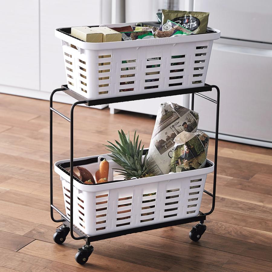 キッチン 家電 キッチン収納 水切り キッチン小物収納 家具 収納 食器棚 キッチンストッカー 薄型アイアンワゴンバスケット キッチン収納ワゴン H ディノス Yahoo ショッピング店 通販 Yahoo ショッピング