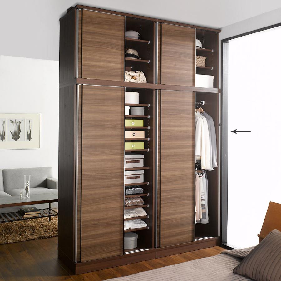 家具 収納 衣類収納 ワードローブ クローゼット 引き戸間仕切りワードローブ ハンガータイプ 幅cm ディノス Paypayモール店 通販 Paypayモール