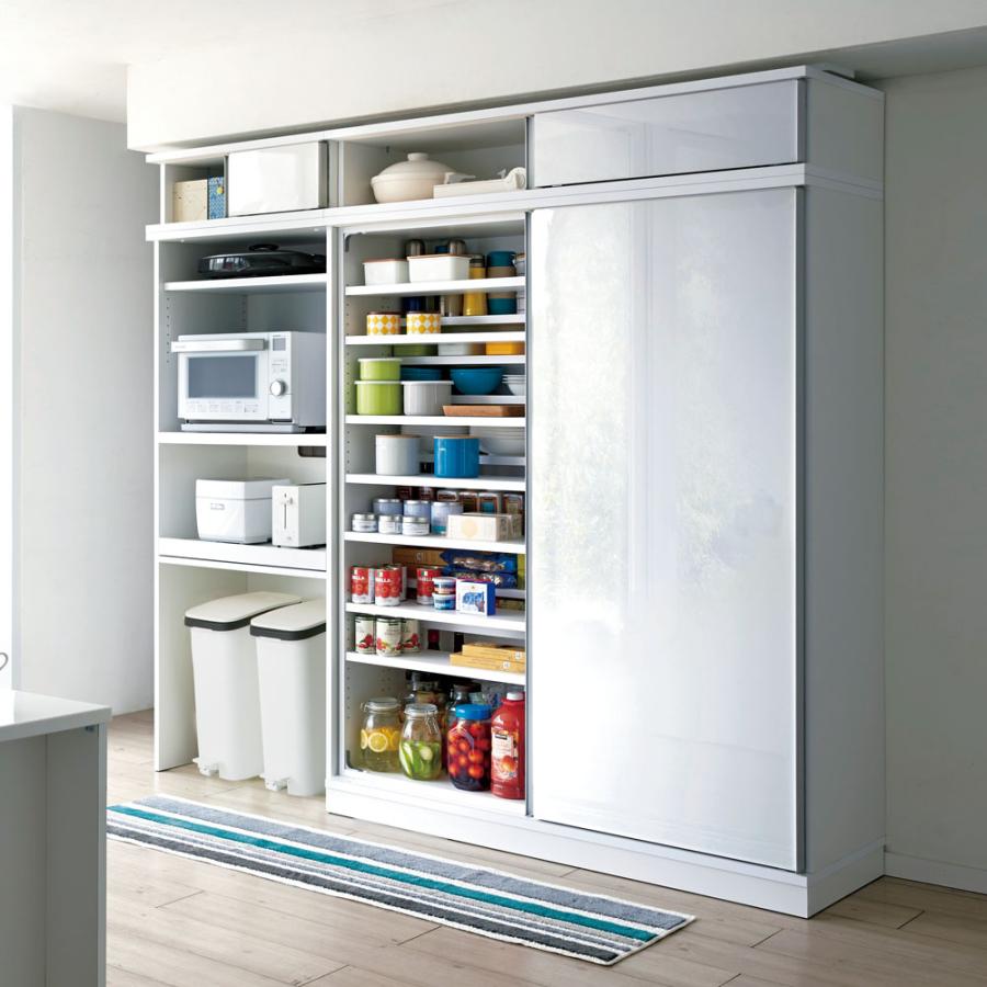 キッチン収納 食器棚 キッチンボード 大型 日本製 狭いキッチンでも  