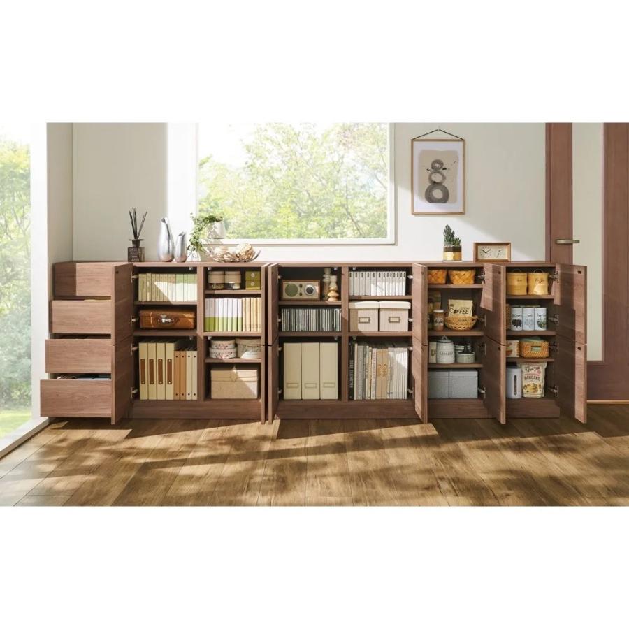 dinos（ディノス） スクエア木目カウンター下収納 3列6マス 幅118cm