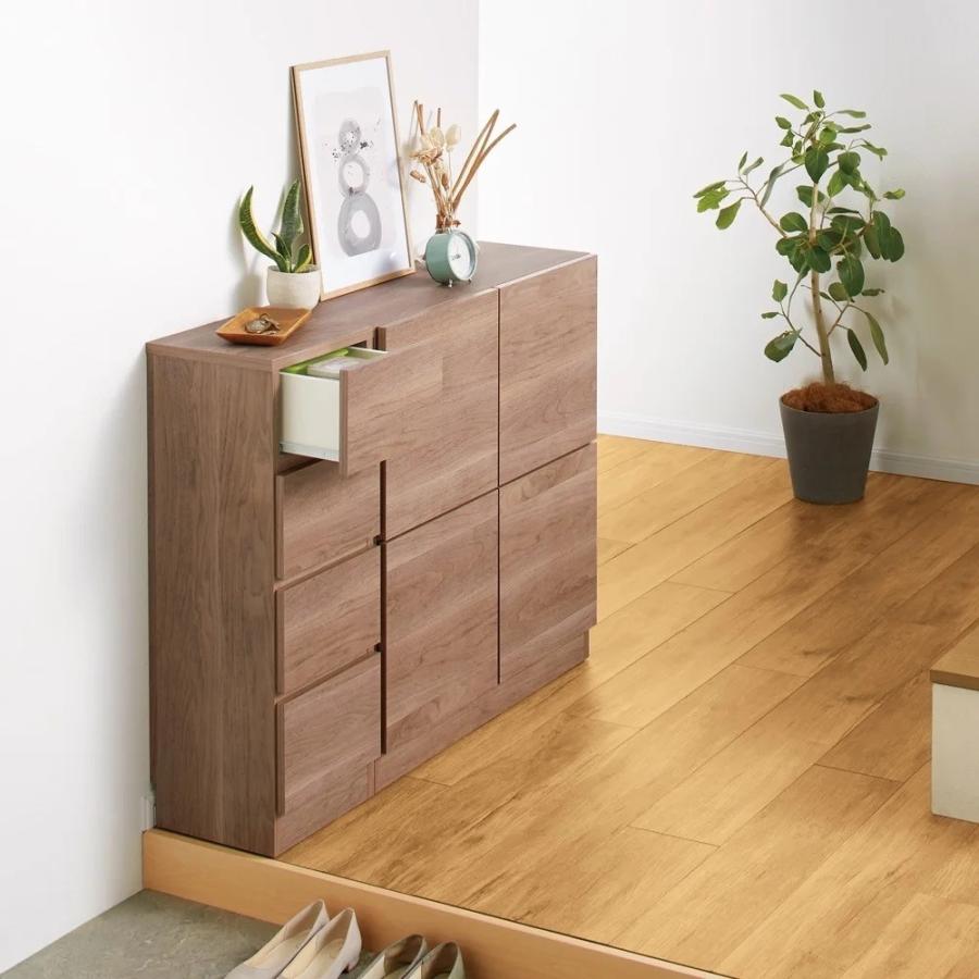 dinos（ディノス） スクエア木目カウンター下収納 3列6マス 幅118cm