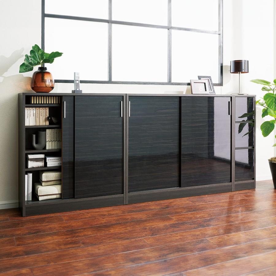 dinos（ディノス） ≪高さ70cm≫光沢木目が美しい引き戸式カウンター下