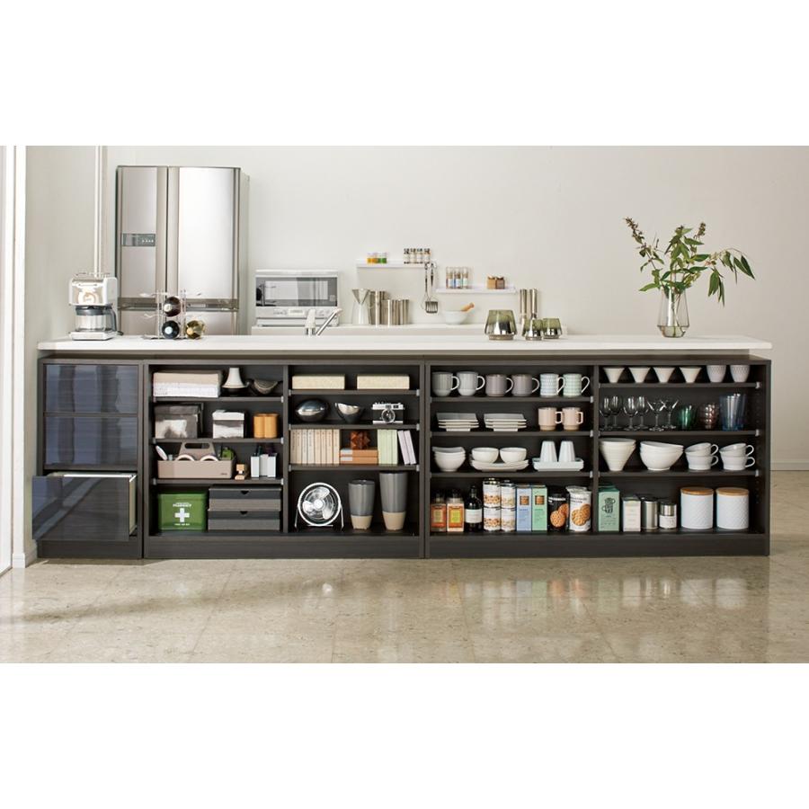 dinos（ディノス） ≪高さ70cm≫光沢木目が美しい引き戸式カウンター下