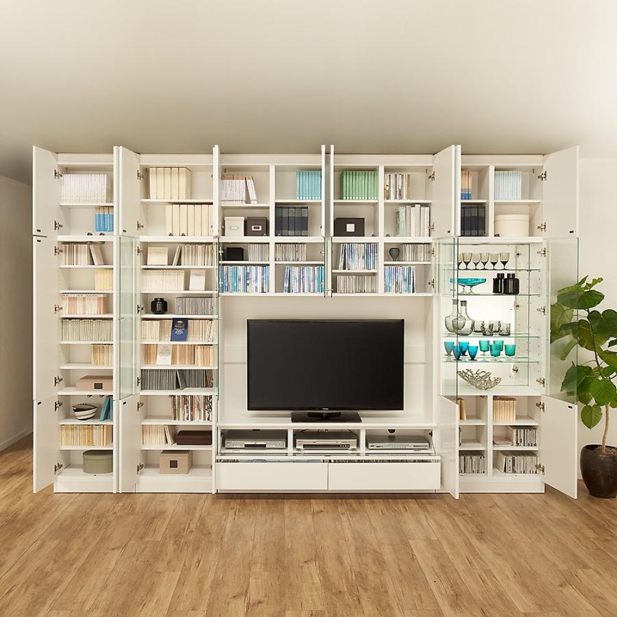 dinos 50 55インチ 壁面収納テレビ台 幅155高さ180cm 【美しく