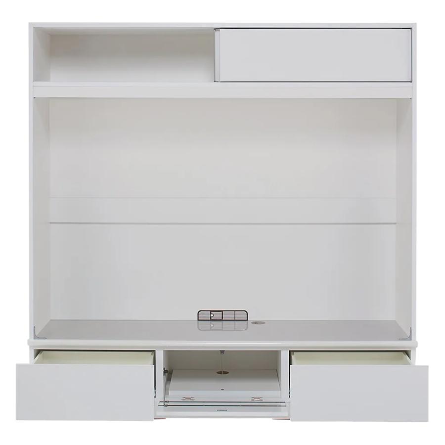☆収納たっぷりホワイト大型テレビボード テレビ台169cm 50インチV型対応 ホワイト 鏡面仕上げ 白 壁面収納 背面