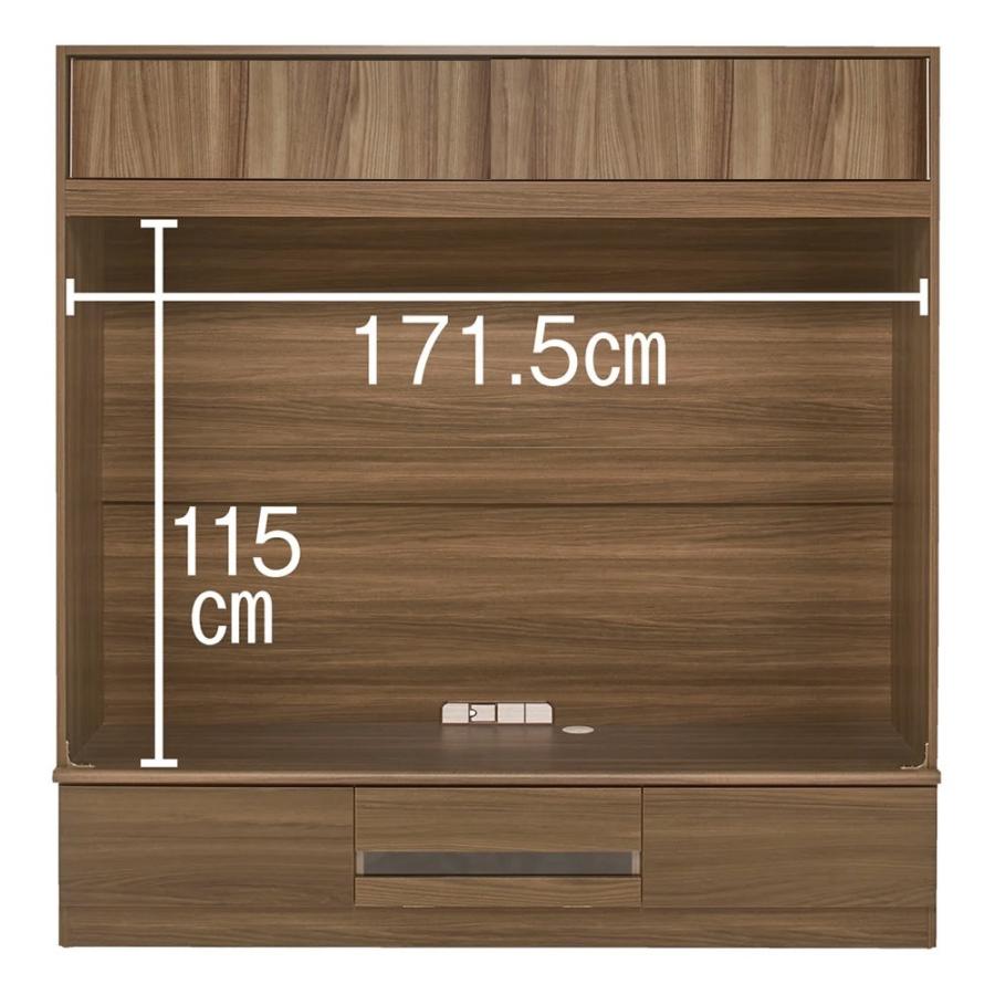 ポスト 壁面収納テレビ台 幅175.5高さ180cm 【狭い場所でも収納