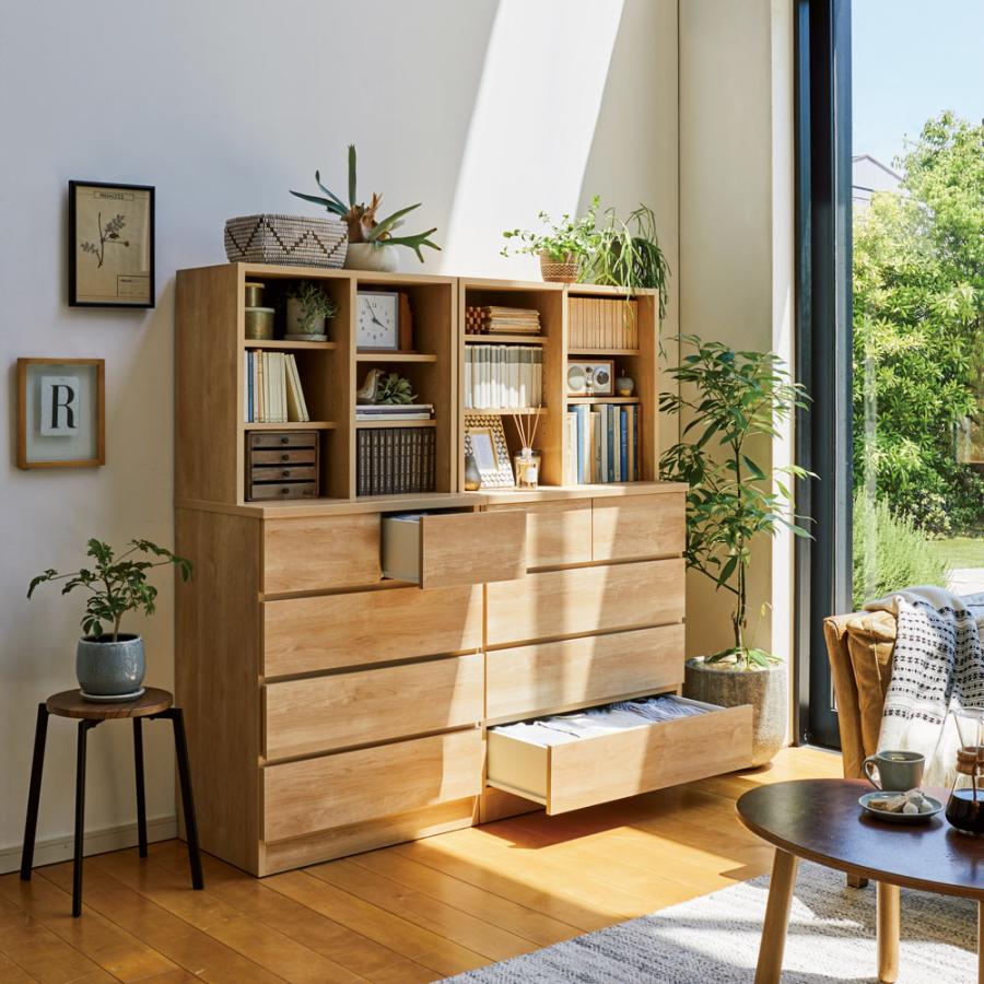 トイレ収納 洗面所収納 帽子 ディスプレイ 引き出し付き DVD収納 ぴったりサイズが見つかる棚付きチェスト 幅40cm高さ150cm 778528 