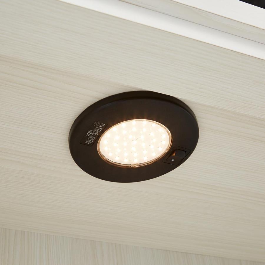 ≪幅40cm奥行30cm高さ100cm≫ LEDガラス収納カウンター キッチン収納 キッチンカウンター下収納 629245_4