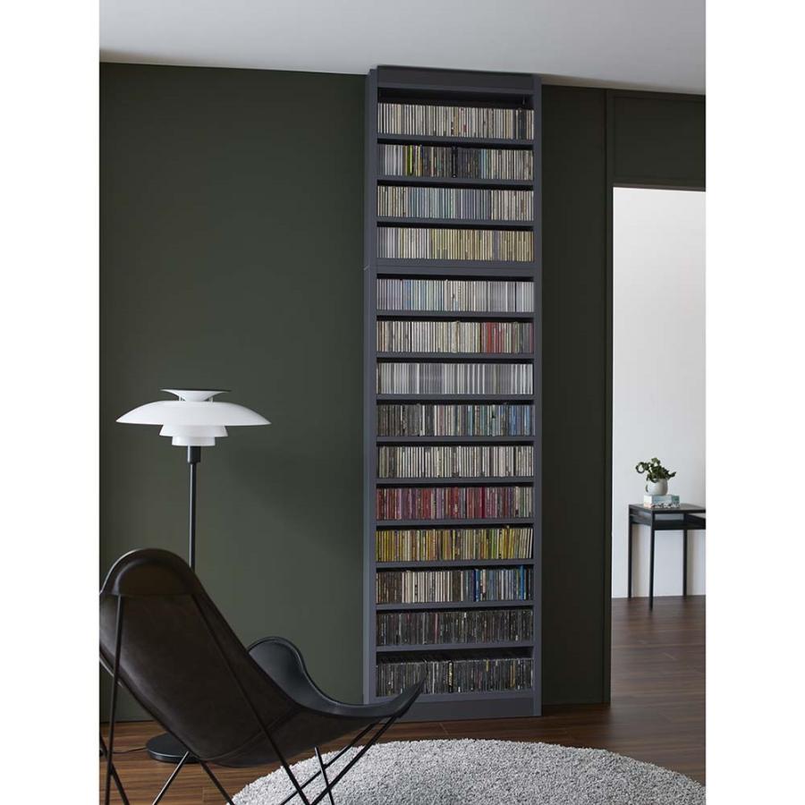 ≪高さ48cm≫ CDライブラリー上置き 幅70cm 本棚 ラック シェルフ ウッドラック 木製シェルフ H93709 ディノス_2