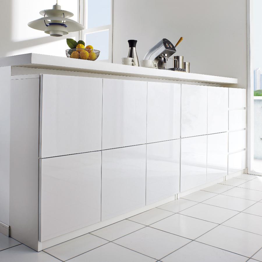 薄型スクエアキャビネットカウンター下収納6マス