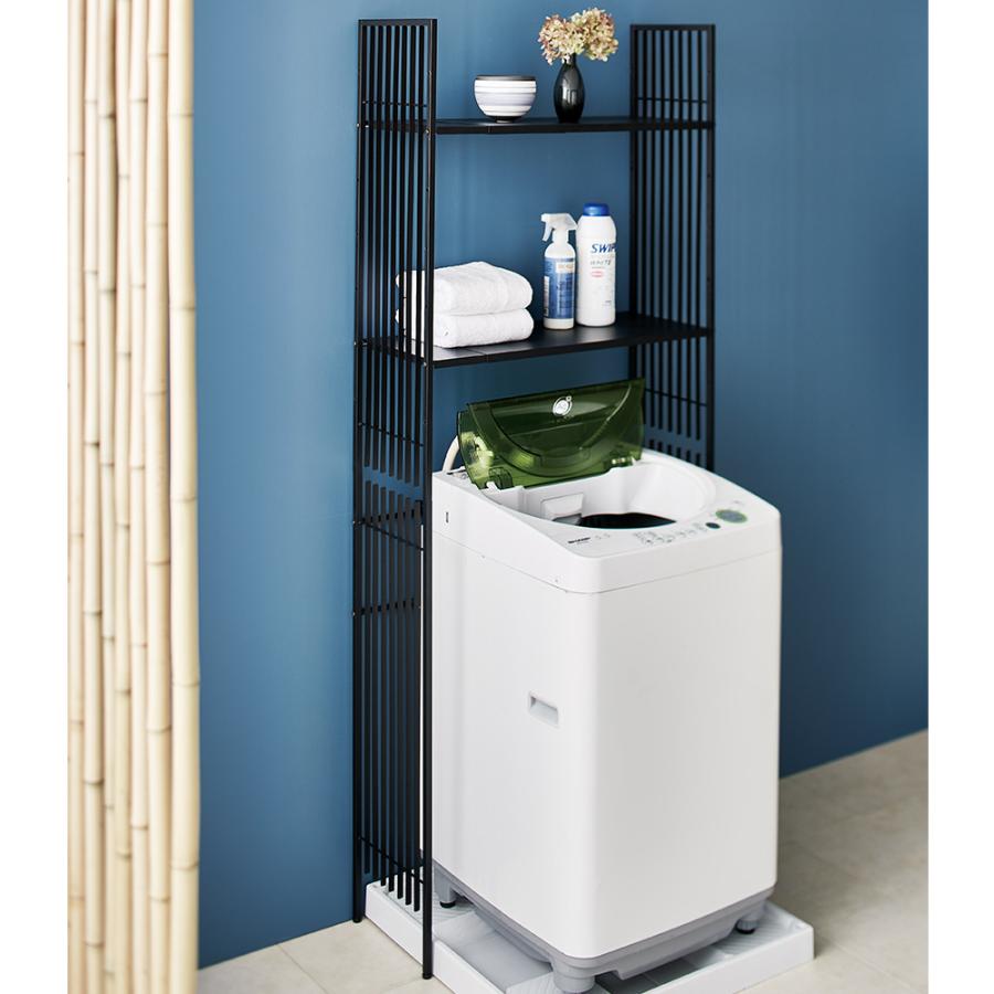 ディノス ランドリーラック ブラック dinos dinos（ディノス） 1本脚ですっきり置ける カフェ風スマートランドリー