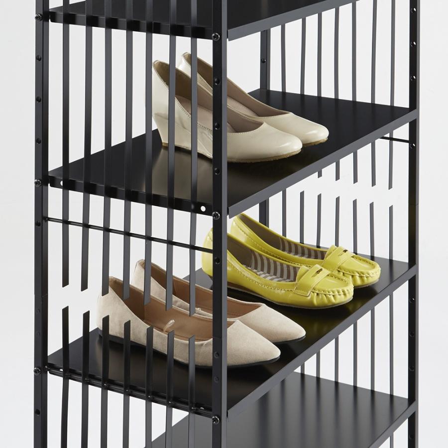 値下げ！【ほぼ未使用】シューズラック 靴箱 Hanji ハンジ モダンデザイン dinos（ディノス） Hanji/ハンジ シューズラック ハイタイプ 幅80cm高