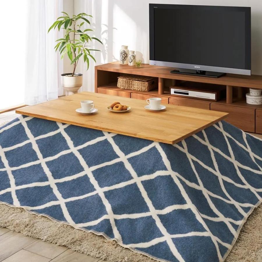 ウイスキー蒸留所から再利用された樽材オーク天然木こたつ 150×80cm こたつ こたつテーブル 611458の画像
