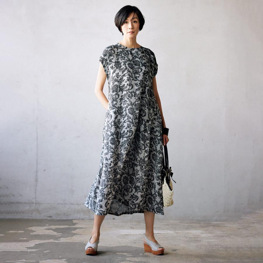 超爆安ファッション ワンピース チュニック プリント 柄ワンピース マリッツェ 社 リネン ボタニカル柄ジャカード ワンピース 3252 ワンピース チュニック レディースファッション ファッション 23 908 Www Harmonypest Com