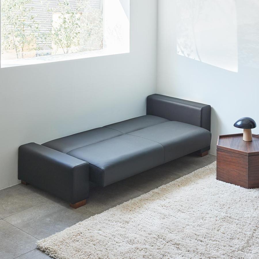 【最終値下げ】 ソファー レザーソファー レザー. レザー調 Riva/リーヴァ レザー調ソファベッド H31404 【J2004641274】(70380円)