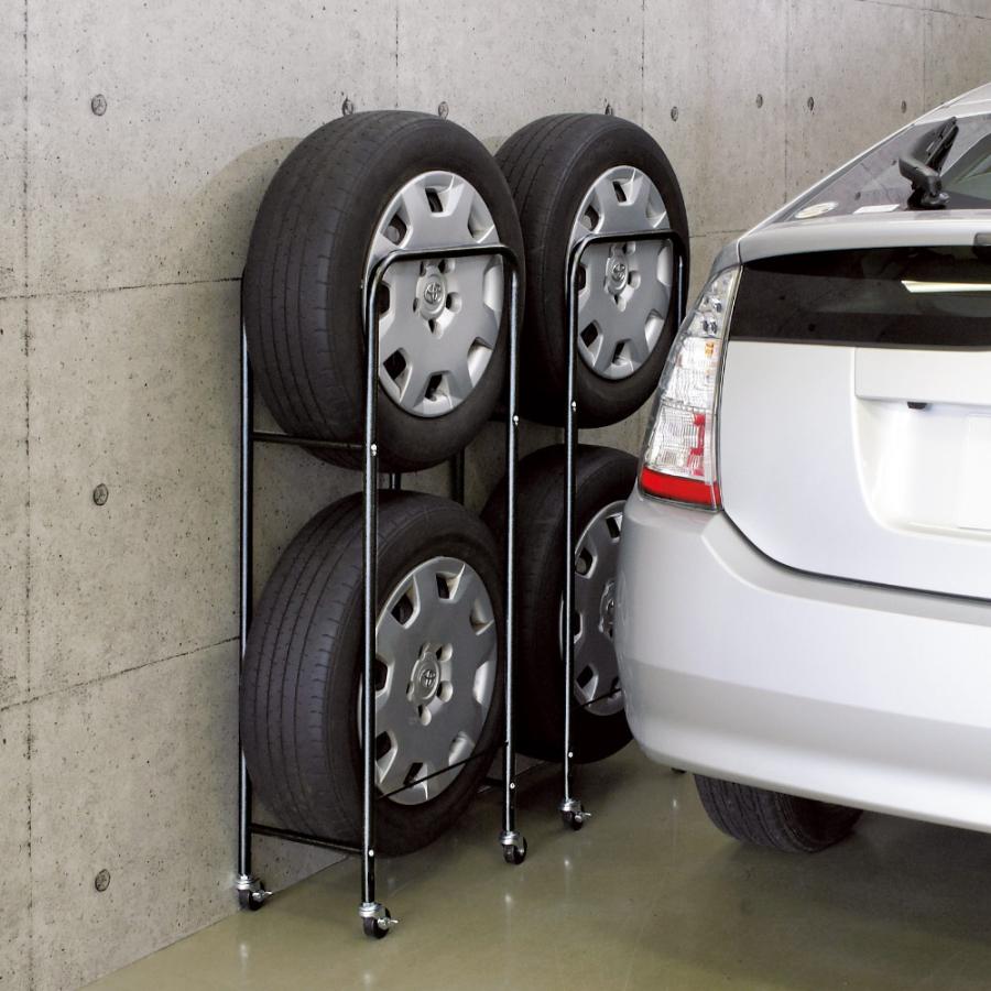 超特価激安 家具 収納 玄関収納 屋外収納 タイヤラック タイヤ収納 大型車用 幅28cmまで 薄型タイヤラック2個組 人気no 1 本体 Kuljic Com