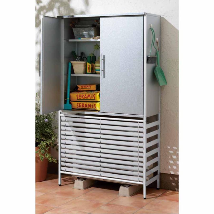 ガルバ逆ルーバー大型室外機カバー 大型ガルバ製逆ルーバー室外機カバー カバーのみ 通販 - ディノス