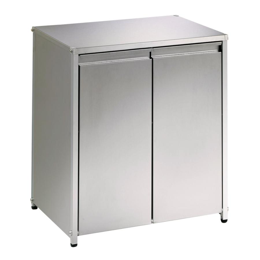 dinos（ディノス） ステンレス製ダストボックスワゴン 2分別タイプ