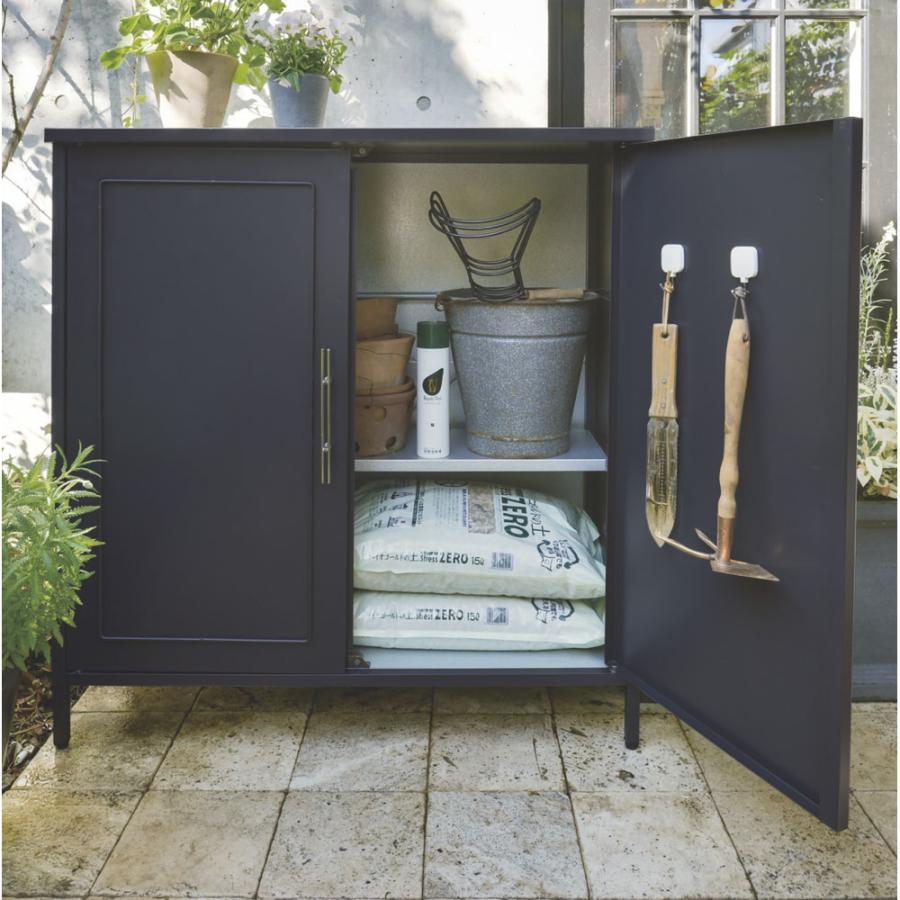 dinos 欧風収納庫〈ダークグレー〉高さ95cm 物置 G85808 : ディノス