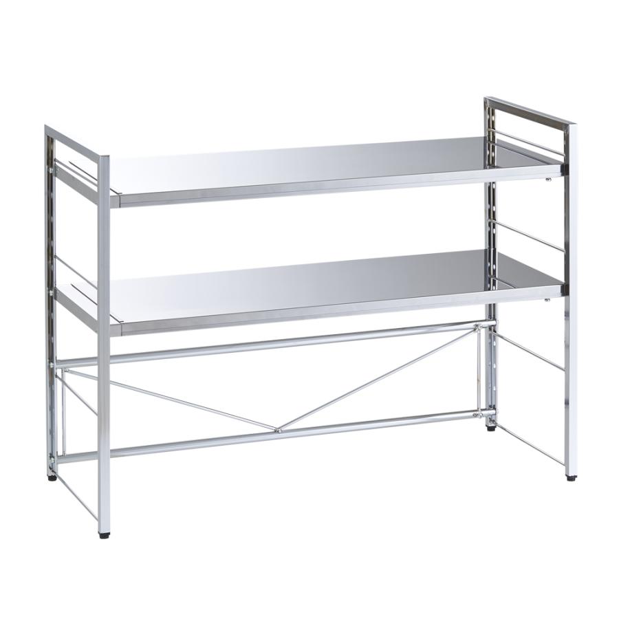 dinos（ディノス） 調理家電が置ける頑丈ステンレス伸縮天板ラック 2段