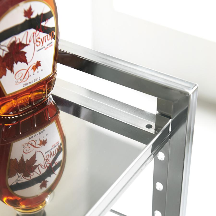 dinos（ディノス） 調理家電が置ける頑丈ステンレス伸縮天板ラック 2段