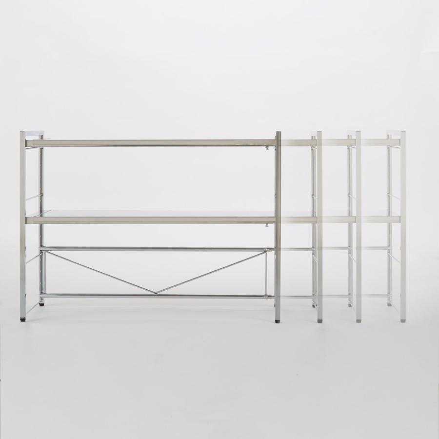 dinos（ディノス） 調理家電が置ける頑丈ステンレス伸縮天板ラック 2段