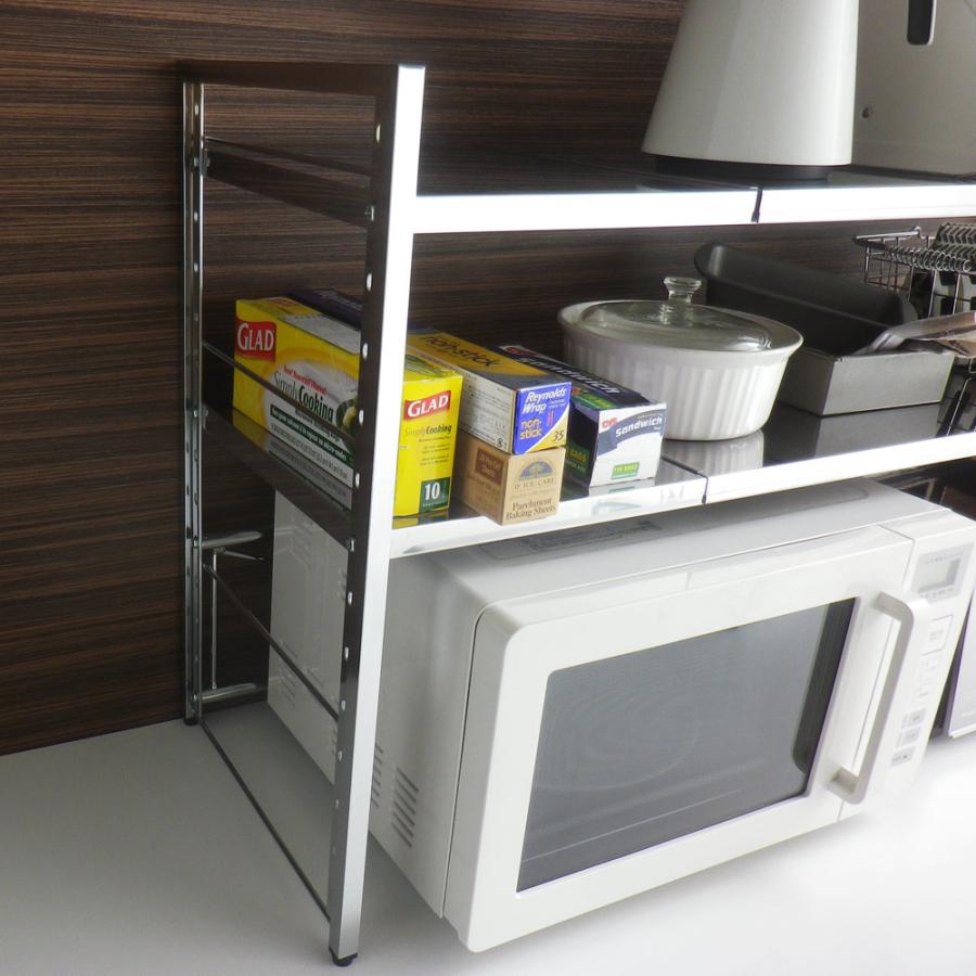 dinos（ディノス） 調理家電が置ける頑丈ステンレス伸縮天板ラック 2段