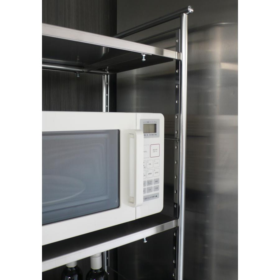 三段ラック ダストボックス dinos ステンレス棚ダストボックス上幅伸縮ラック 棚3段