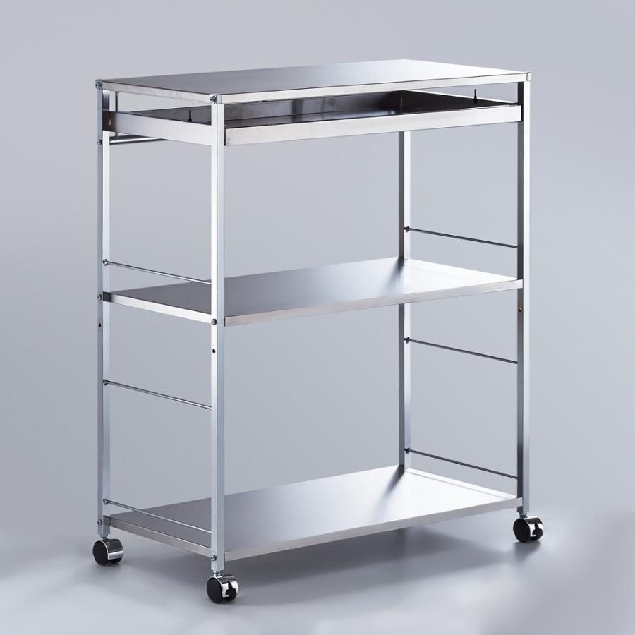 キッチン 家電 キッチン収納 水切り キッチン小物収納 家具 収納 食器棚 キッチンストッカー 食品ストッカー ステンレス作業台ワゴン 引き出し 幅73 5cm H ディノス Paypayモール店 通販 Paypayモール