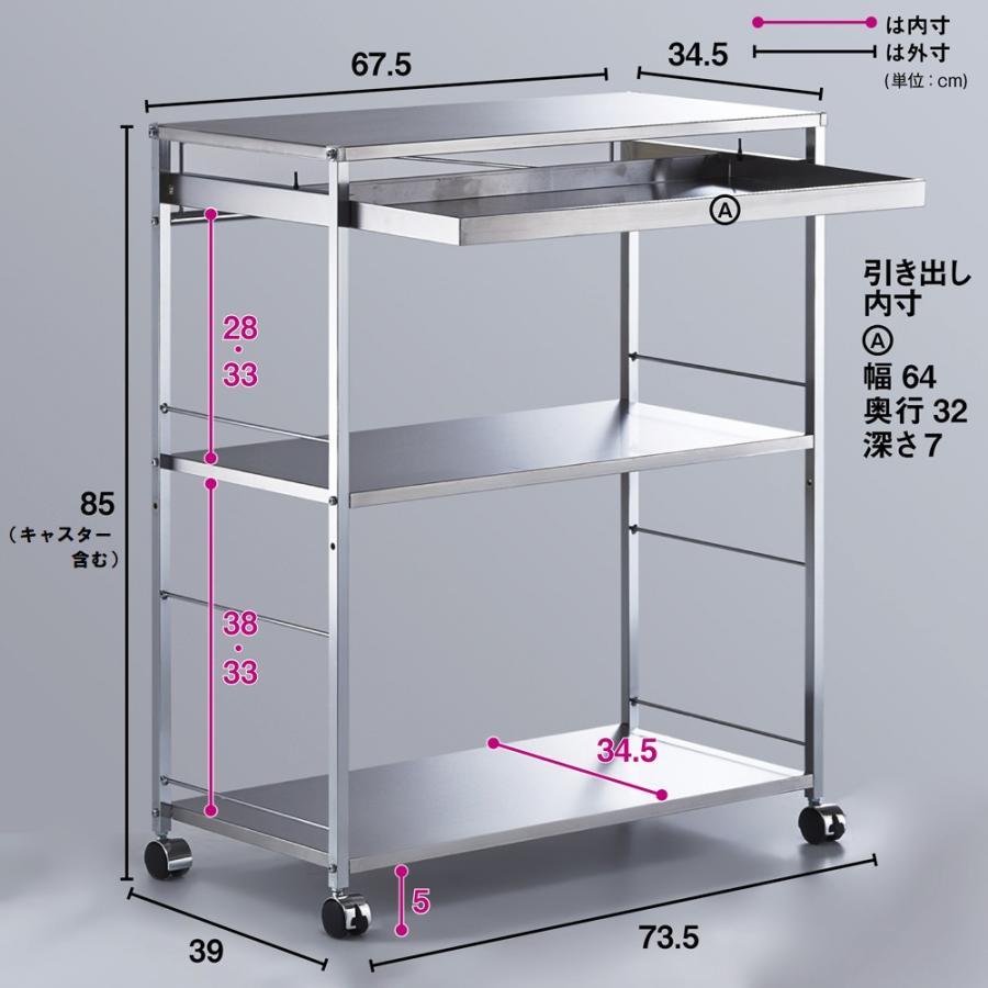 dinos キッチン収納 キッチン 収納カート ステンレス作業台 dinos キッチン収納 キッチン 収納カート ステンレス作業台