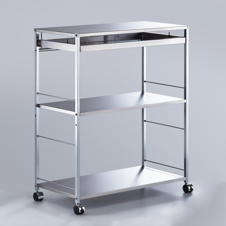 dinos（ディノス） ステンレス作業台ワゴン 引き出し1杯タイプ 幅73.5