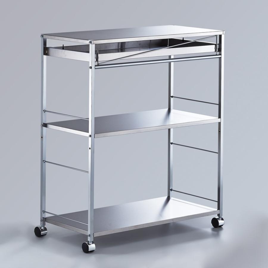 dinos（ディノス） ステンレス作業台ワゴン 引き出し1杯タイプ 幅73.5