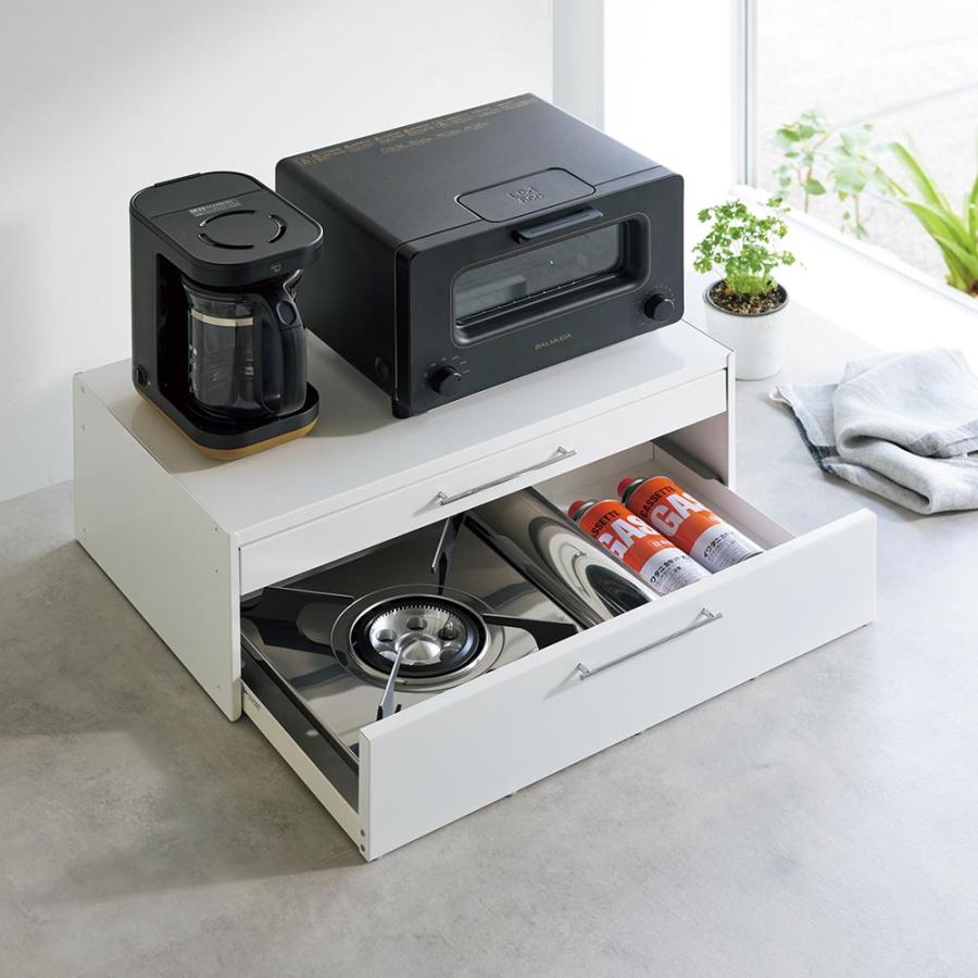 dinos（ディノス） カセットコンロも収納できるトースターラック 幅