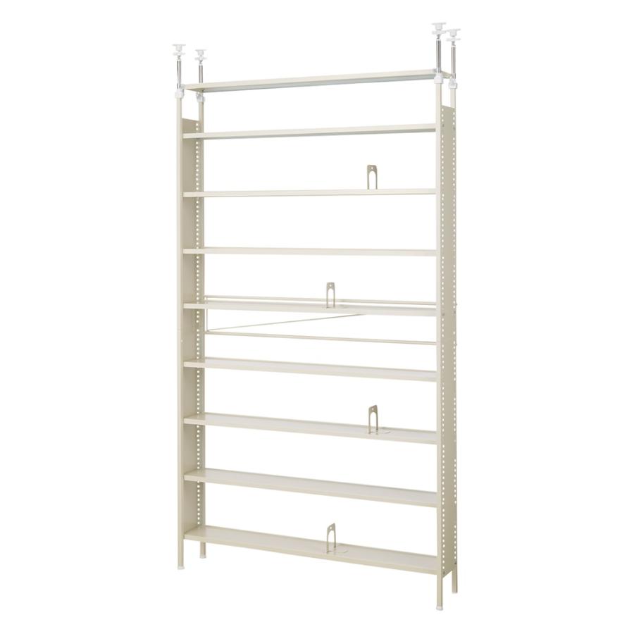 dinos 本棚 シェルフ 突っ張り収納 ラック たっぷり収納！スチール