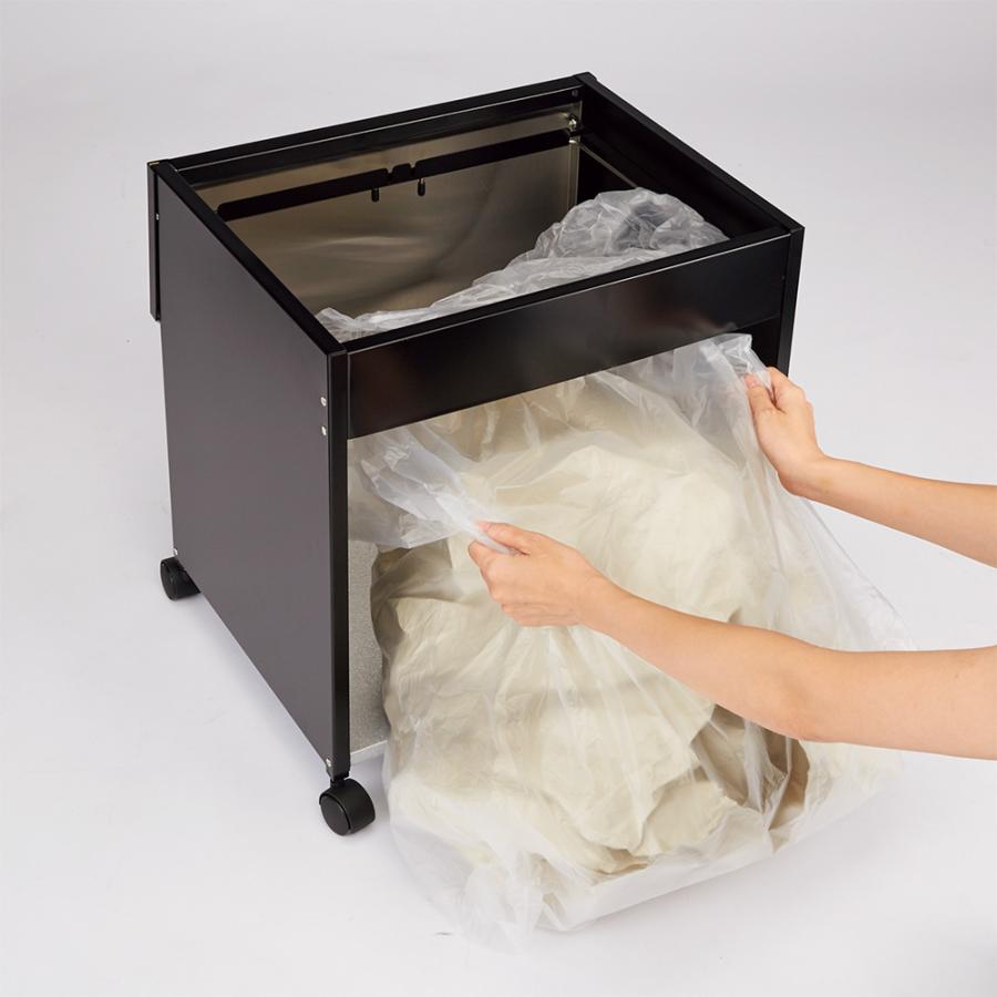 幅40cm 日本製 ゴミが見えにくいのに捨てやすい すっきり収まるステンレスダストワゴン ダストボックス リビング 629807の画像