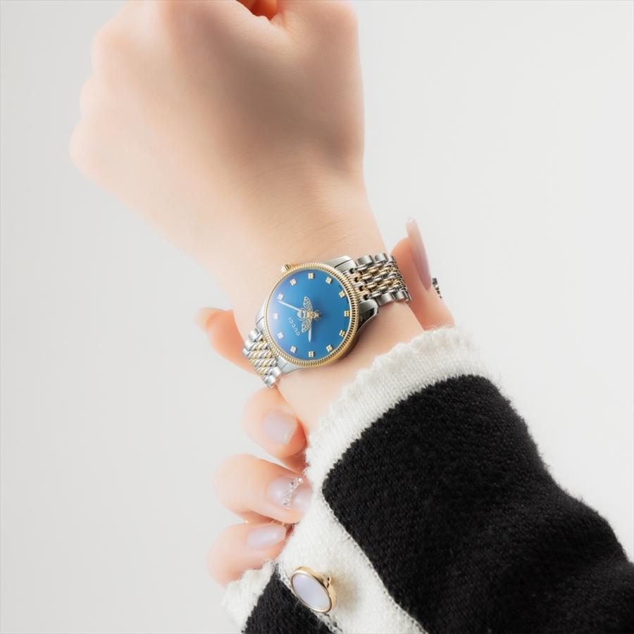 GUCCI/グッチ Gタイムレス（ブルーダイヤル） レディース腕時計 J13104 ディノスの画像