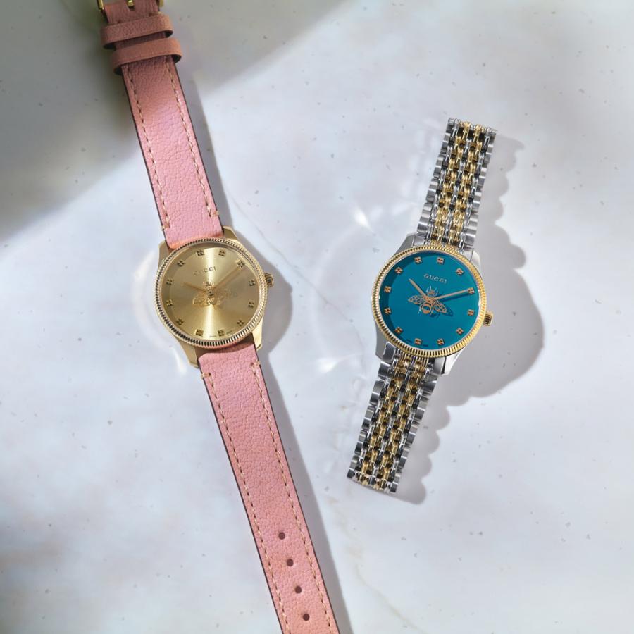 GUCCI/グッチ Gタイムレス（ピンクベルト） レディース腕時計 J13105 ディノスの画像