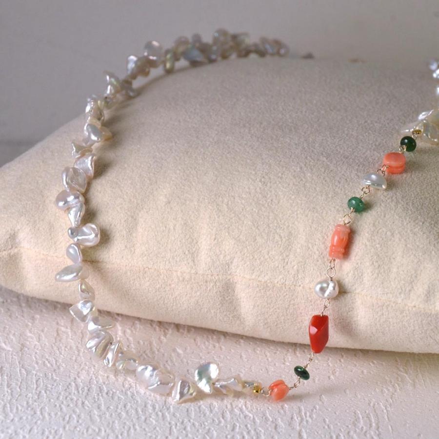 超大特価 バッグ 靴 アクセサリー ジュエリー 真珠 パール Yukiko Okura ユキコ オオクラ K10 淡水パール 珊瑚 ネックレス J ディノス Paypayモール店 通販 Paypayモール 公式の Www Doctor Plan Com