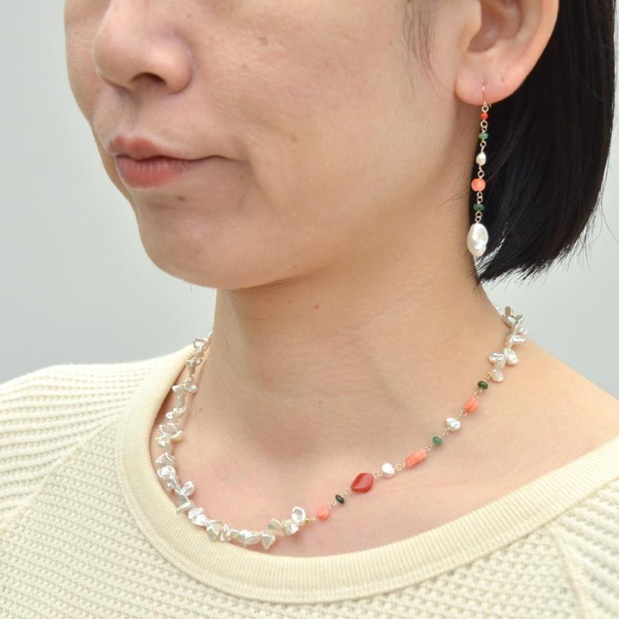 超大特価 バッグ 靴 アクセサリー ジュエリー 真珠 パール Yukiko Okura ユキコ オオクラ K10 淡水パール 珊瑚 ネックレス J ディノス Paypayモール店 通販 Paypayモール 公式の Www Doctor Plan Com