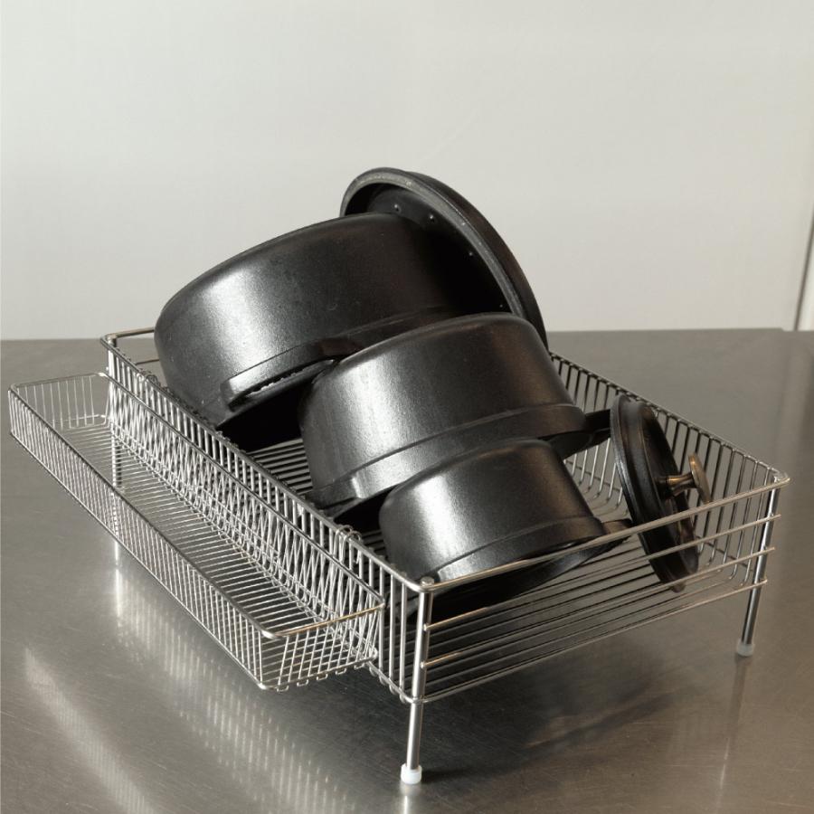 dinos（ディノス） la base/ラバーゼ ステンレス水切りかごセット 縦