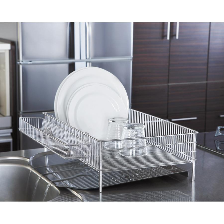 キッチン 家電 キッチン収納 水切り 水切りかご ラック 有元葉子のラバーゼ オールステンレス製水切りカゴセット 縦置き 大サイズ ディノス Paypayモール店 通販 Paypayモール